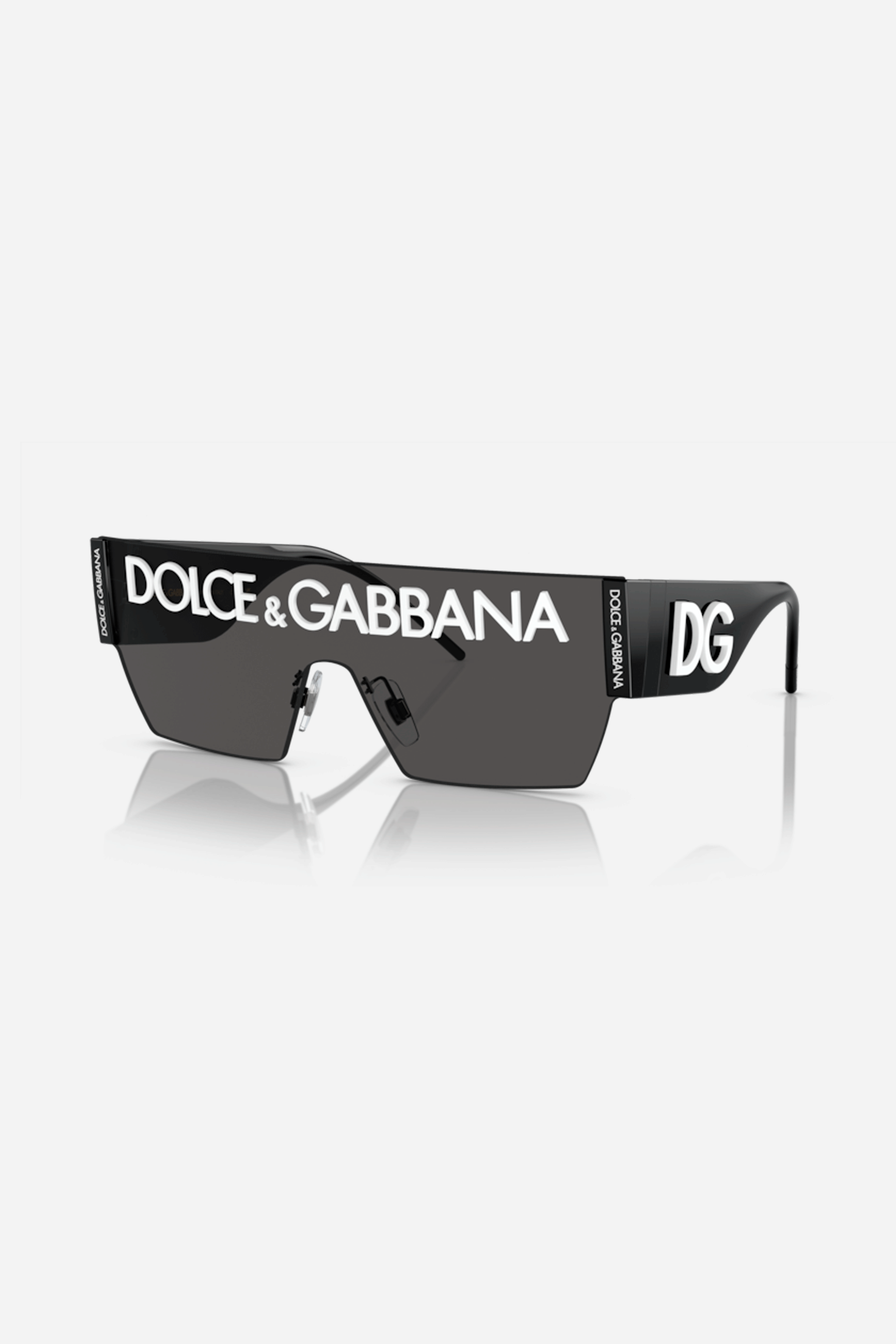 Dolce & Gabbana grey mask sunglasses with logo