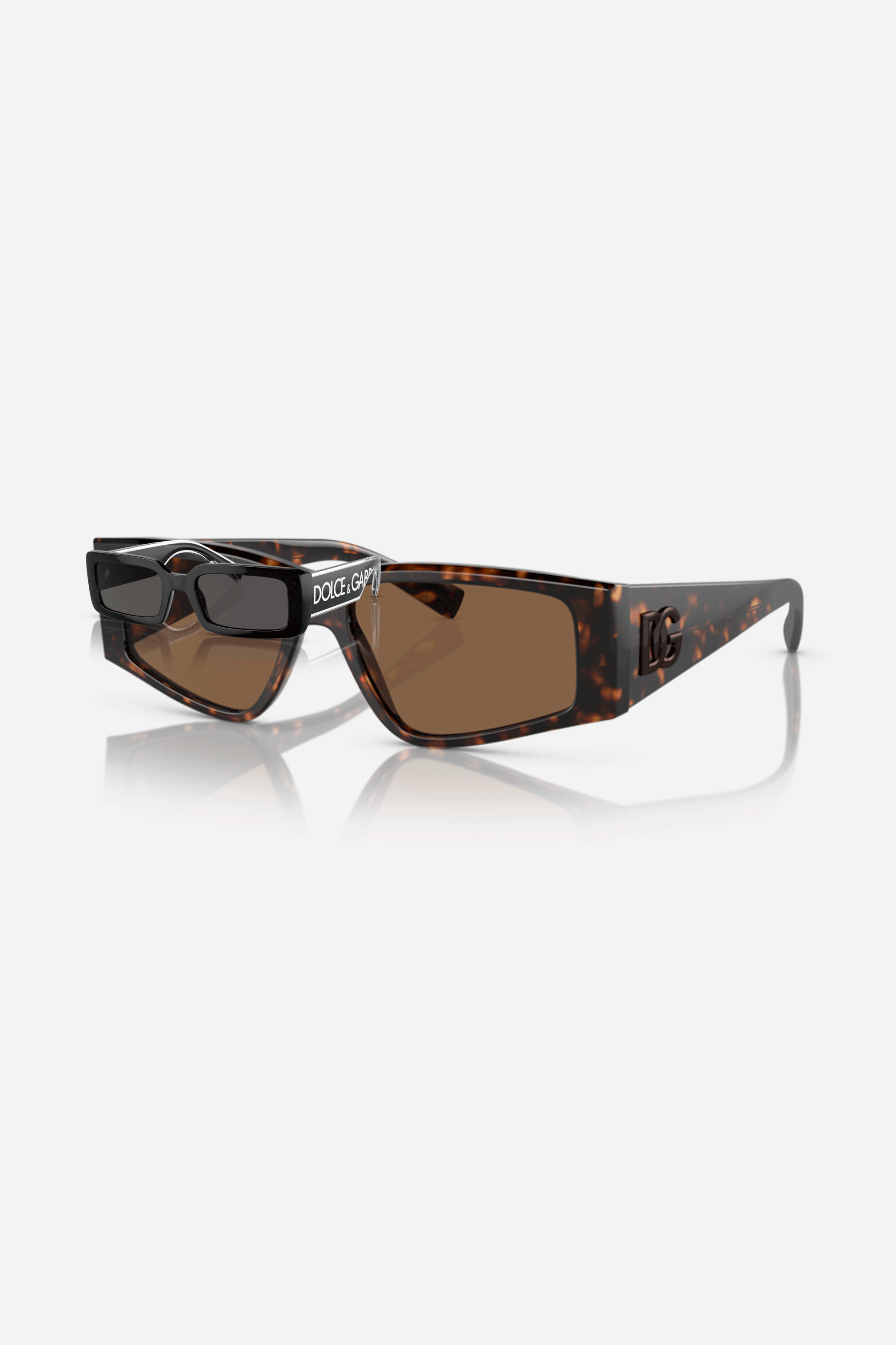 Dolce & Gabbana rectangular with white logo sunglasses