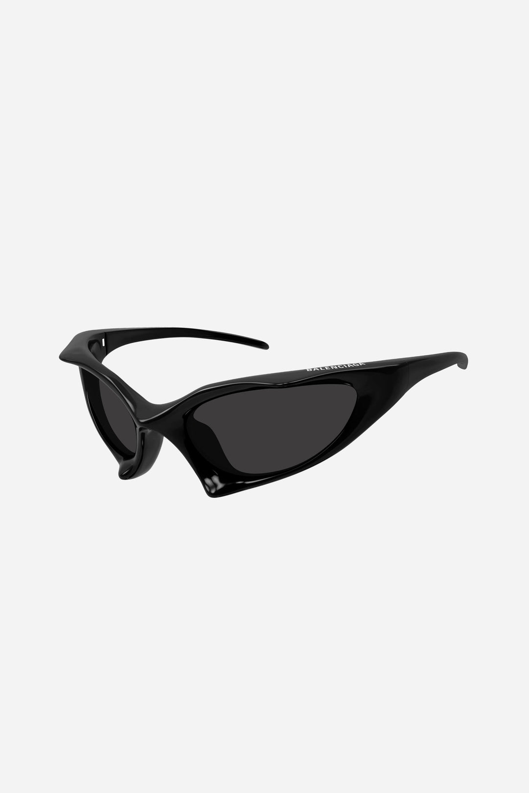 Black wraparound sunglasses with grey lense