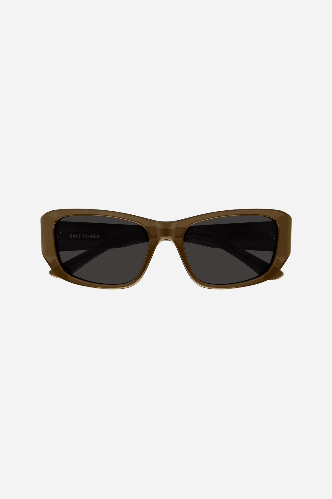 Unisex brown and grey rectangular sunglasses