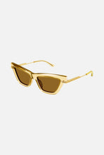 Load image into Gallery viewer, Bottega Veneta bold crystal yellow cat eye sunglasses
