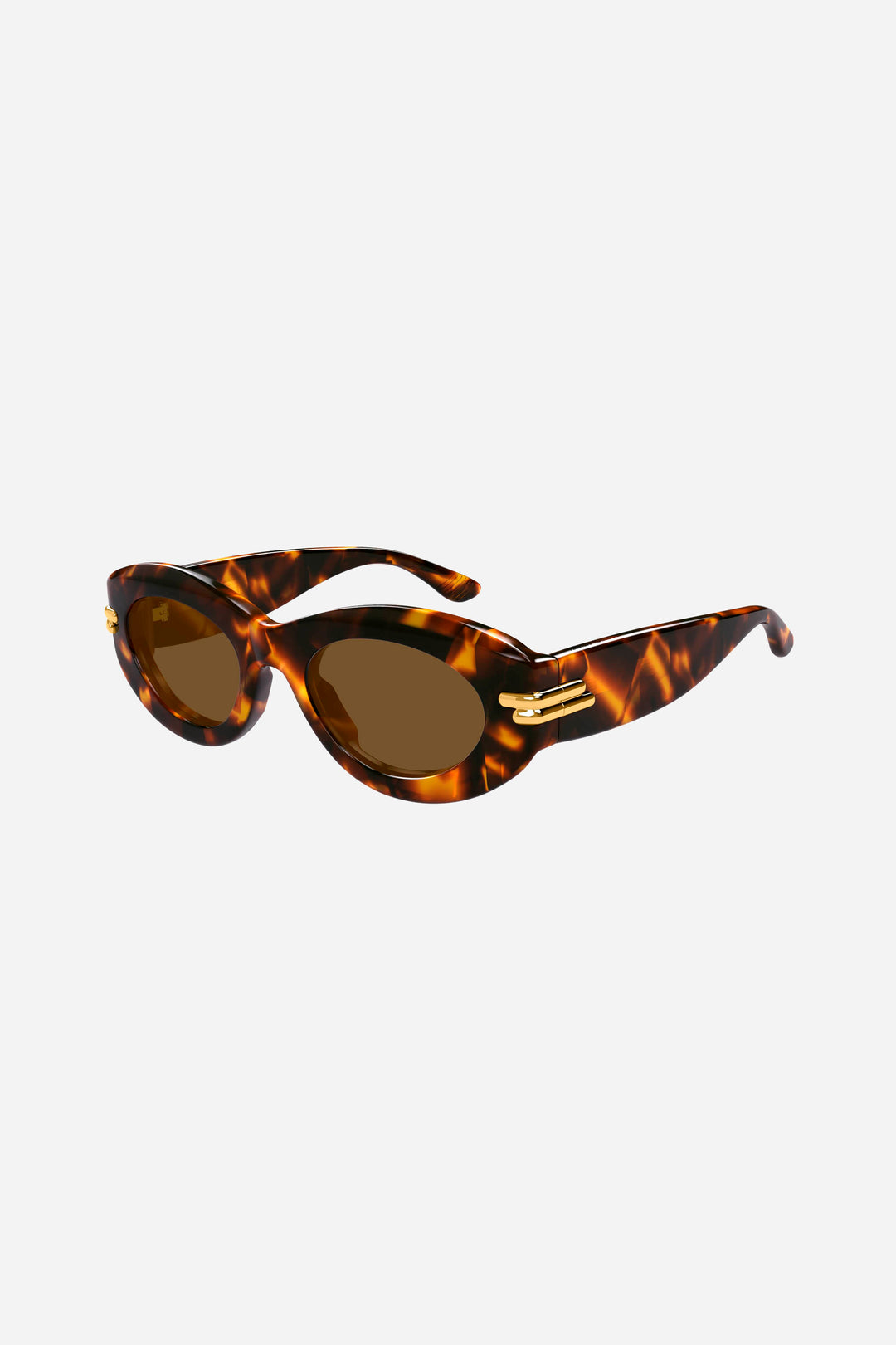 Havana brown oval Bottega Veneta sunglasses