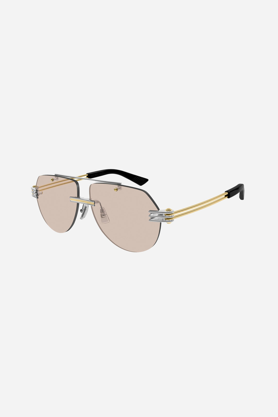 Unisex gold and pink pilot sunglasses