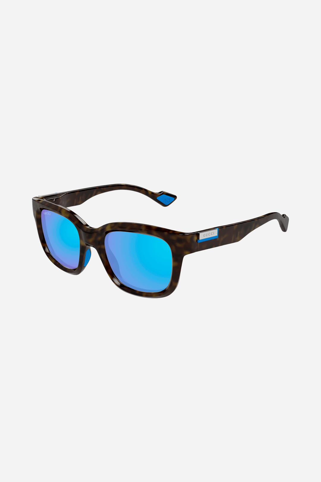 Brown Gucci sunglasses with blue lense