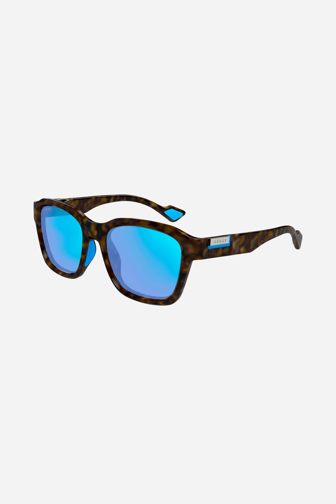 Brown and blue Gucci sunglasses