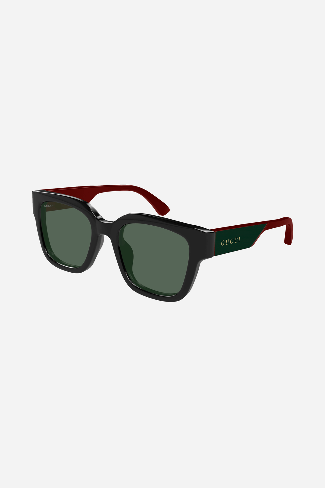 Black and green squared Gucci sunglasses