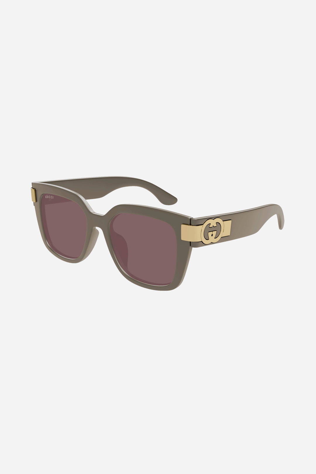 Grey and brown squared Gucci sunglasses