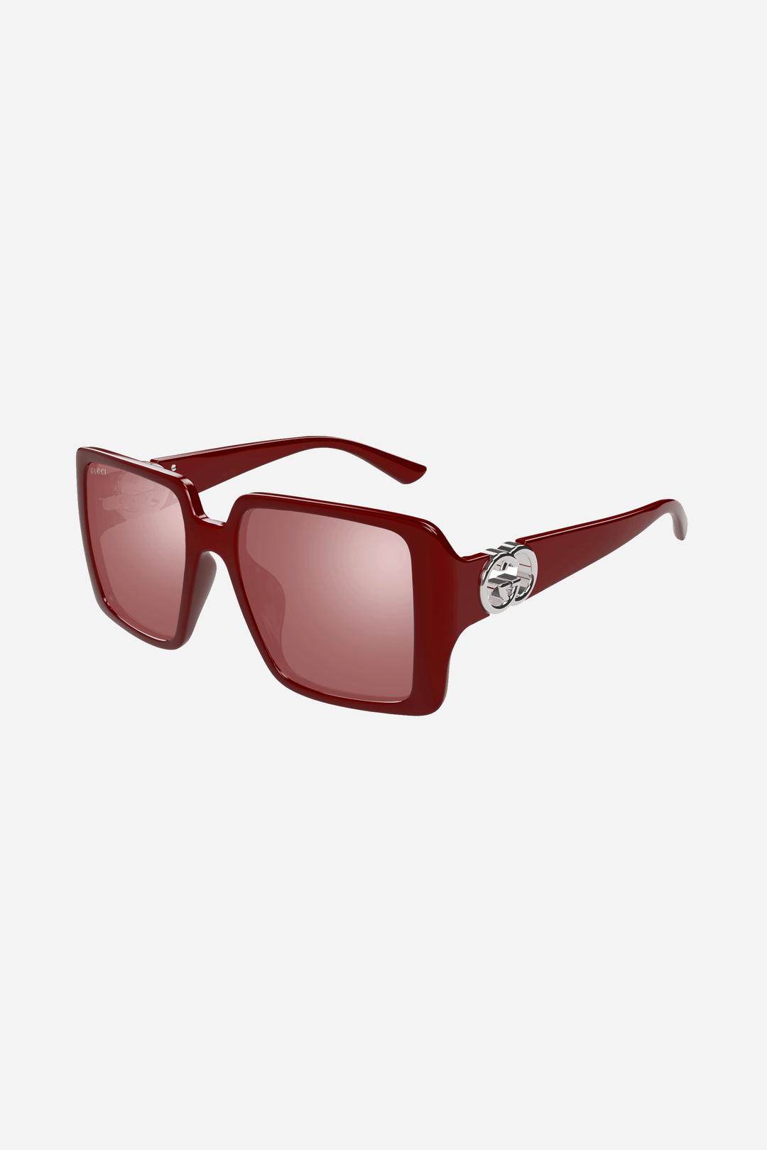 Red oversized Gucci sunglasses