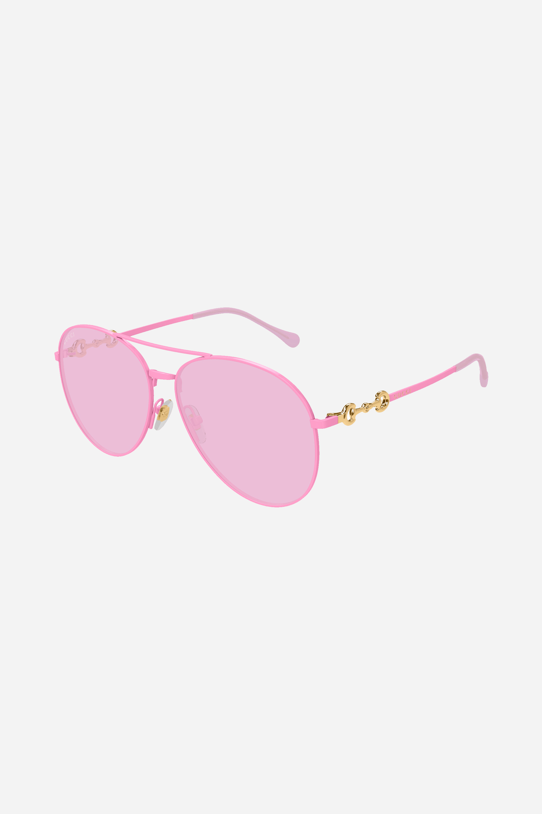 Pink pilot Gucci sunglasses with pink lense