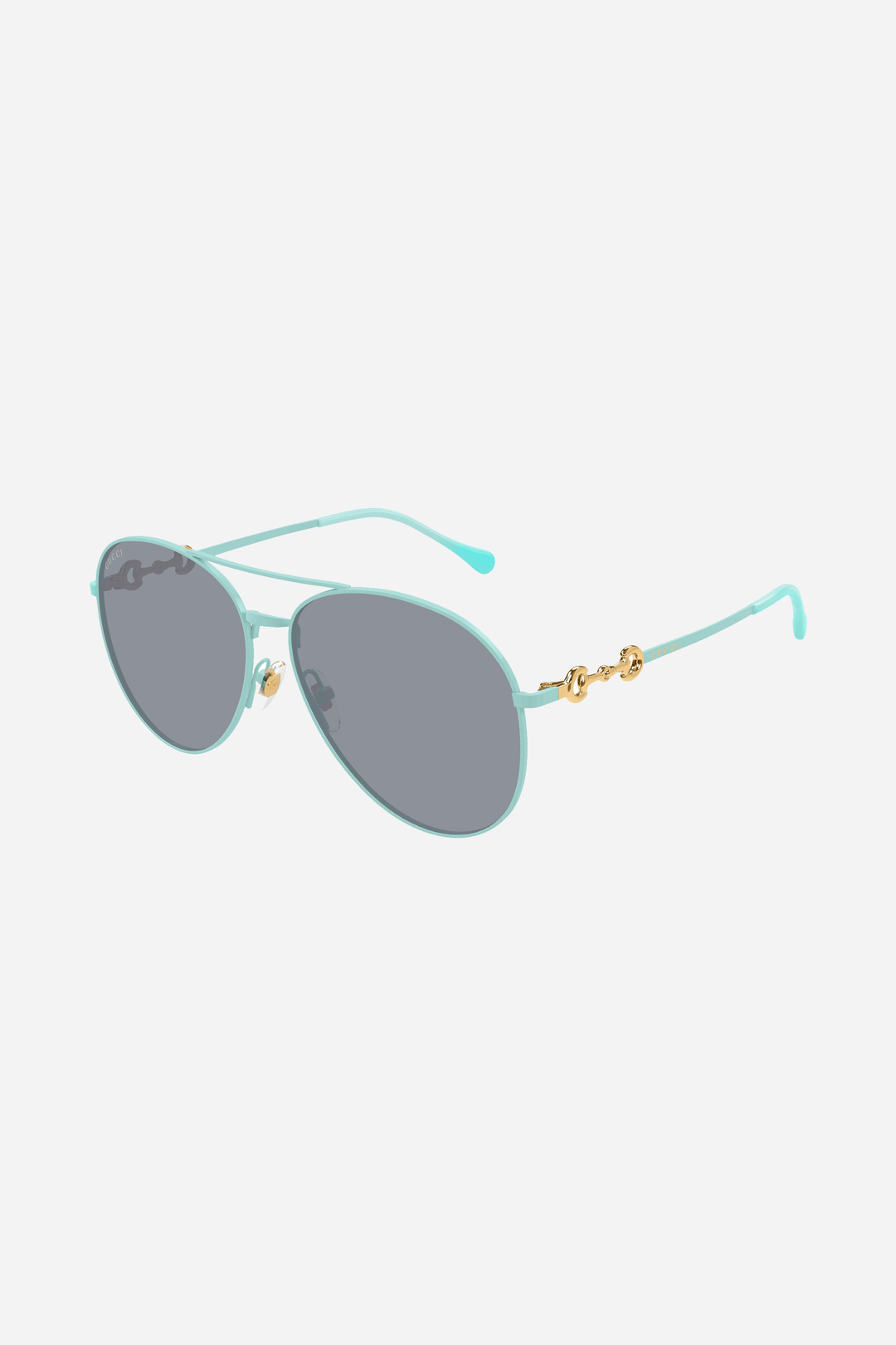 Green pilot Gucci sunglasses with grey lense