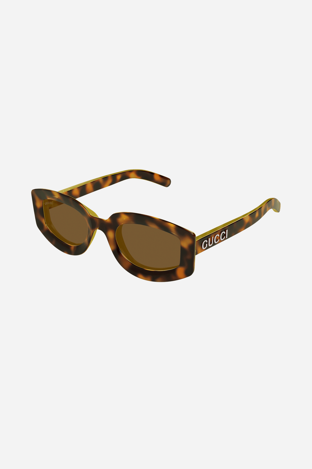 Havana brown oval Gucci sunglasses