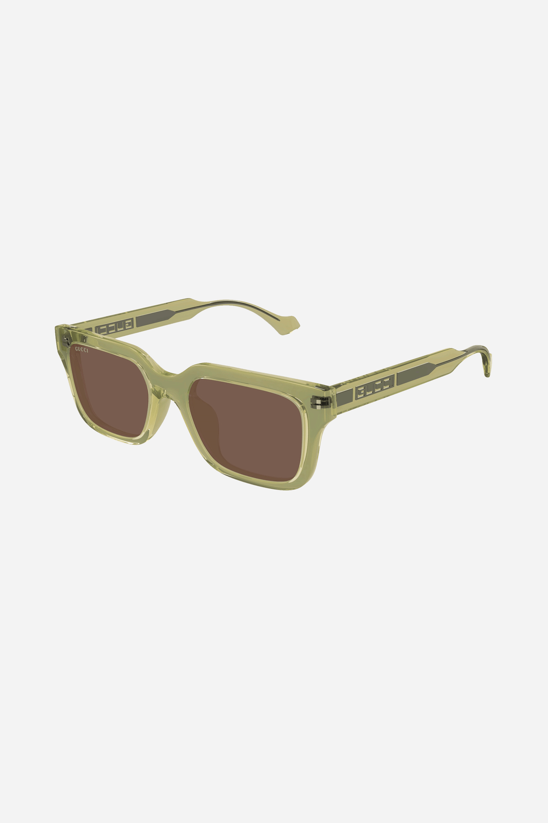 Green and brown squared Gucci sunglasses