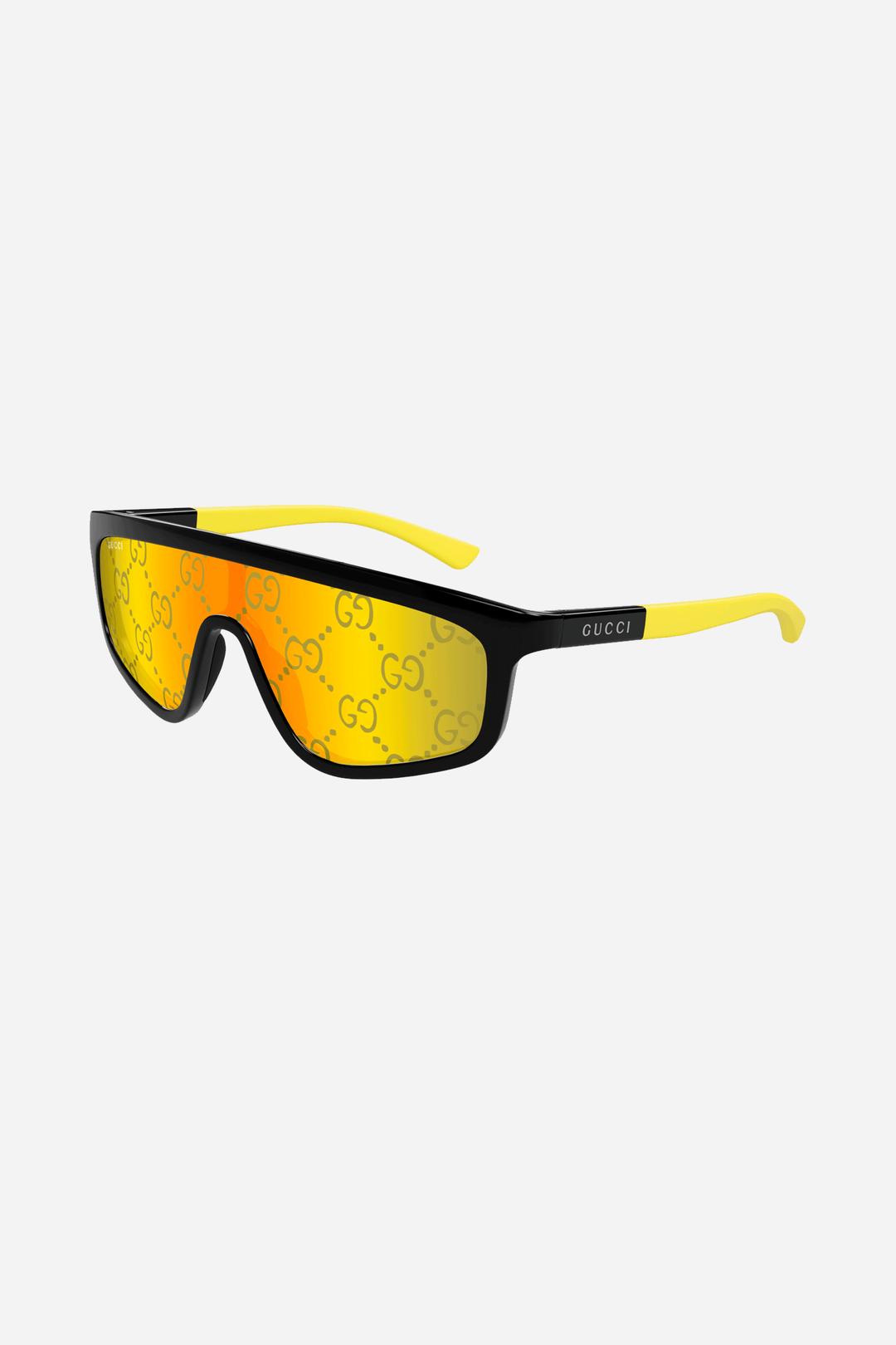 Unisex black and yellow acetate Gucci sunglasses