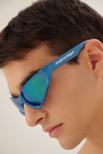 Load image into Gallery viewer, Balenciaga Xpander blue wrap around sunglasses - Eyewear Club
